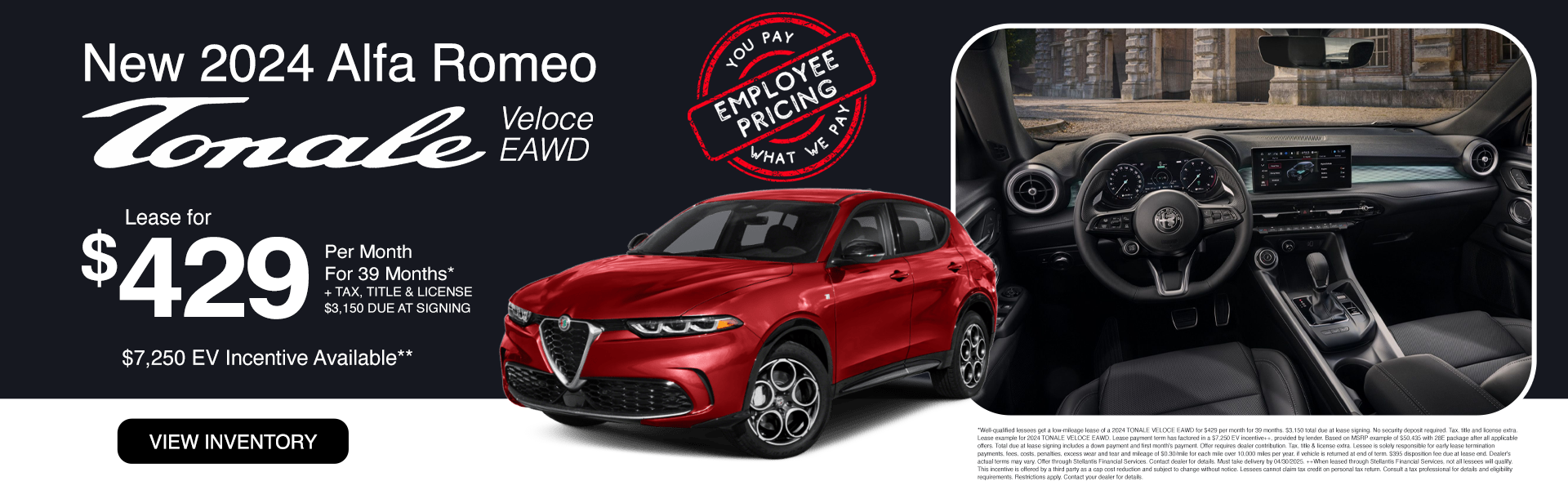  2024 Alfa Romeo Tonale Lease